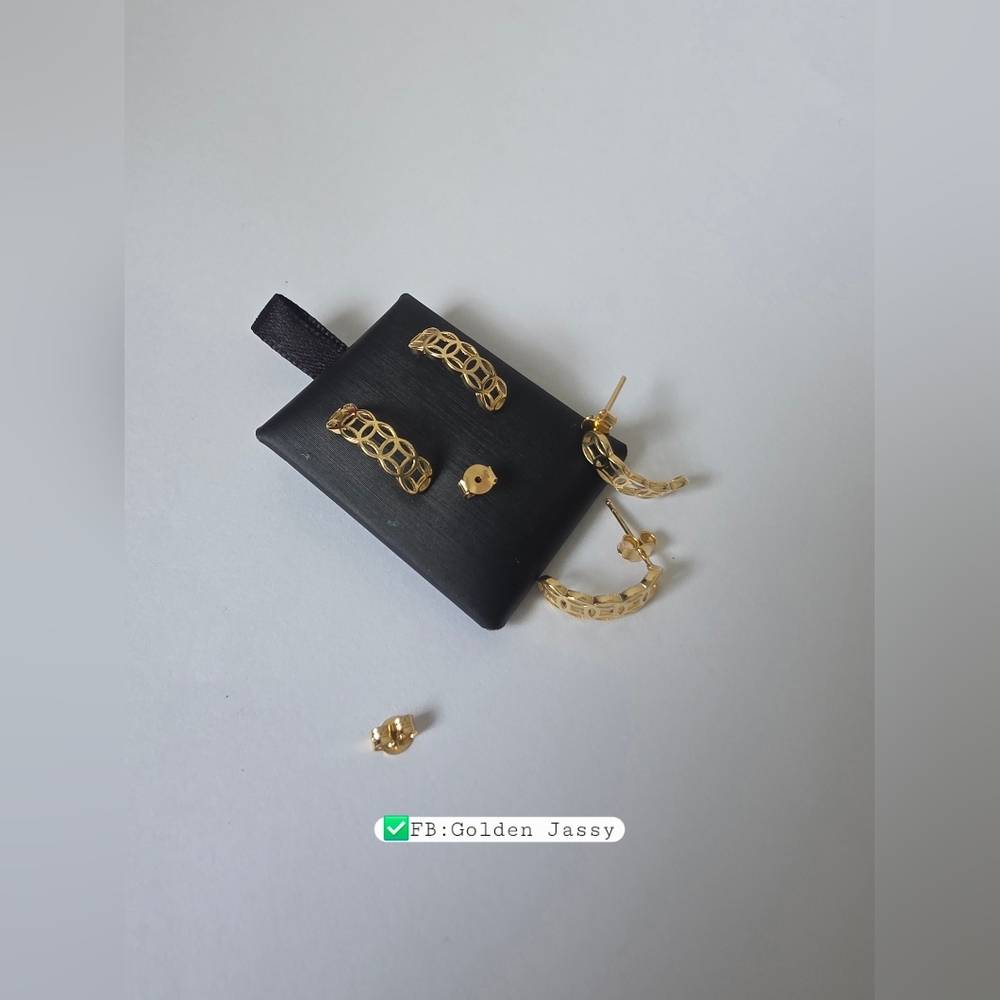18K Real Gold Money Catcher Earring